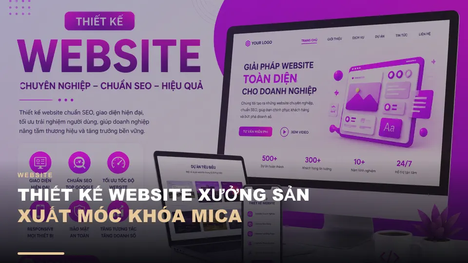 Thiết kế website xưởng sản xuất móc khóa mica