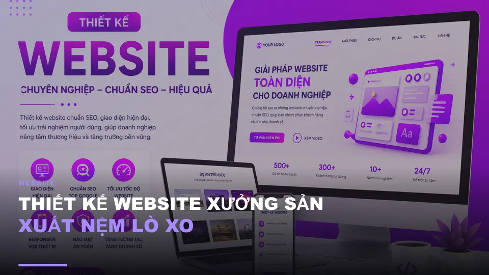 Thiết kế website xưởng sản xuất nệm lò xo