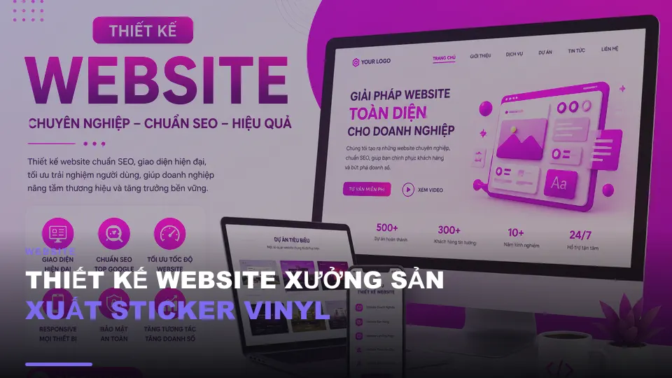 Thiết kế website xưởng sản xuất sticker vinyl