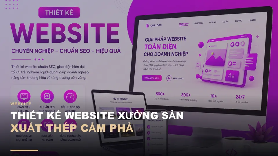 Thiết kế website xưởng sản xuất thép cẩm phả