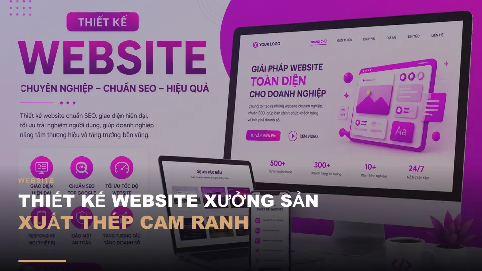 Thiết kế website xưởng sản xuất thép cam ranh