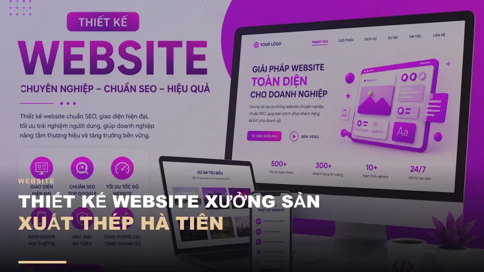 Thiết kế website xưởng sản xuất thép hà tiên