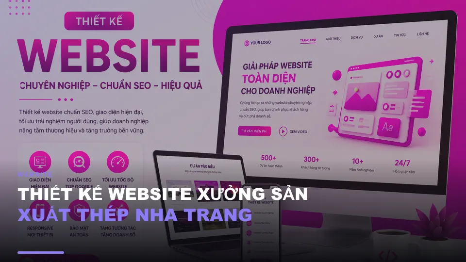 Thiết kế website xưởng sản xuất thép nha trang