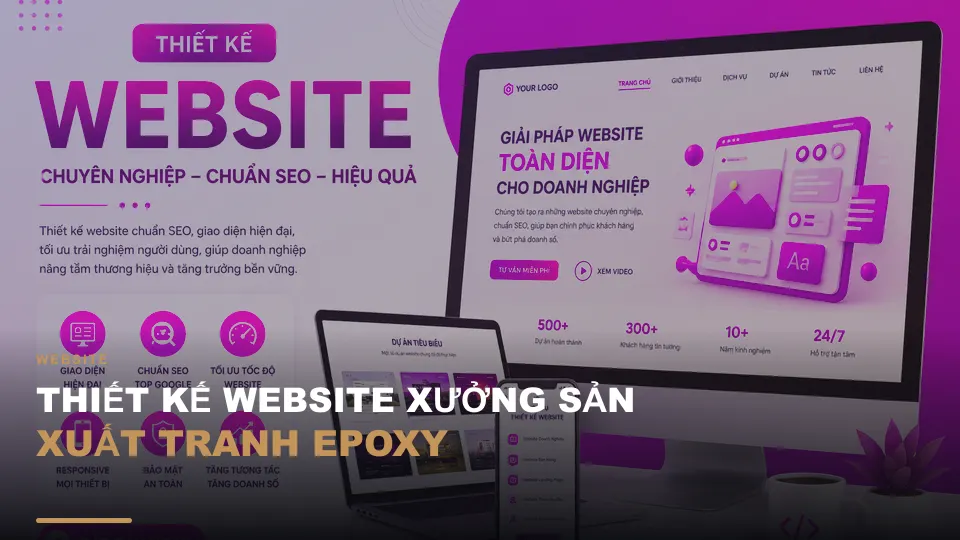 Thiết kế website xưởng sản xuất tranh epoxy