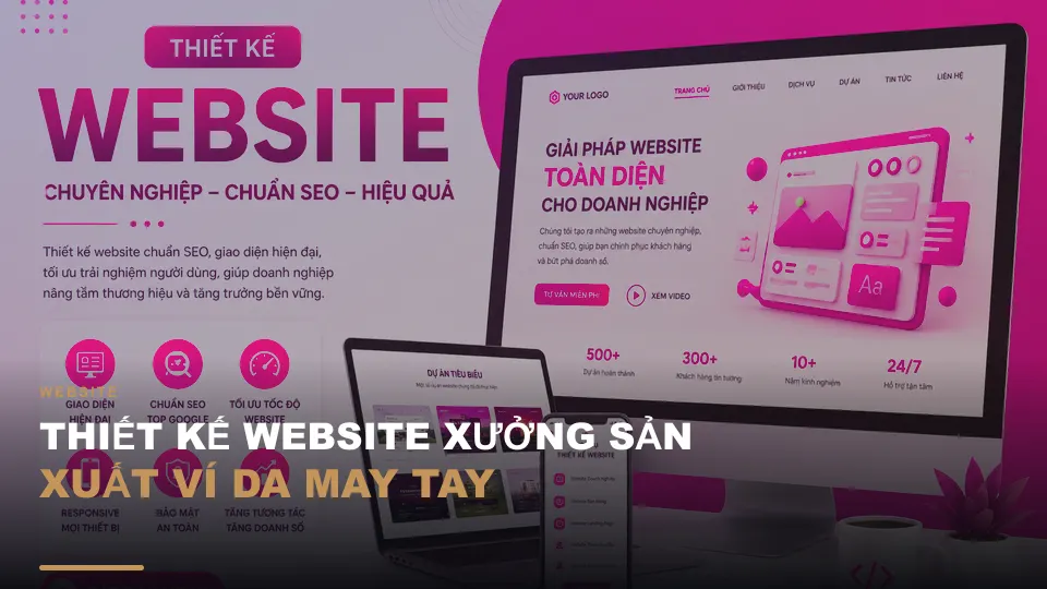 Thiết kế website xưởng sản xuất ví da may tay