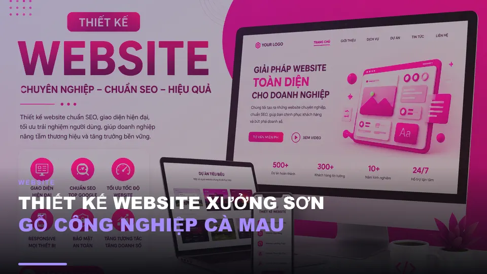 Thiết kế website xưởng sơn gỗ công nghiệp cà mau