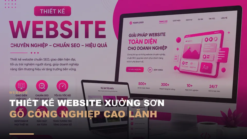 Thiết kế website xưởng sơn gỗ công nghiệp cao lãnh