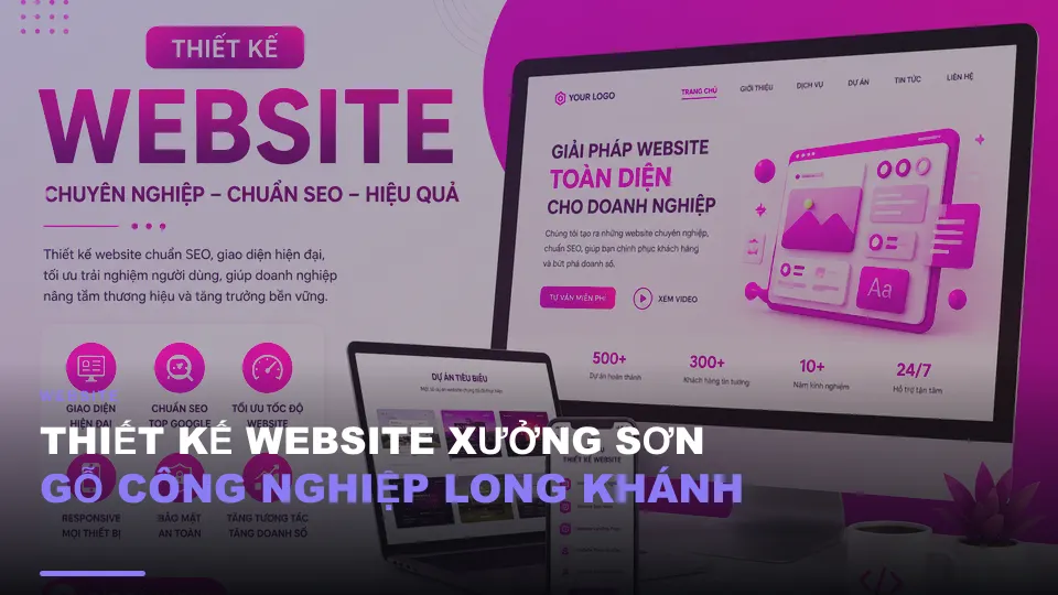 Thiết kế website xưởng sơn gỗ công nghiệp long khánh