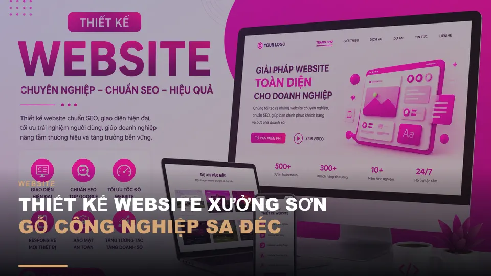 Thiết kế website xưởng sơn gỗ công nghiệp sa đéc