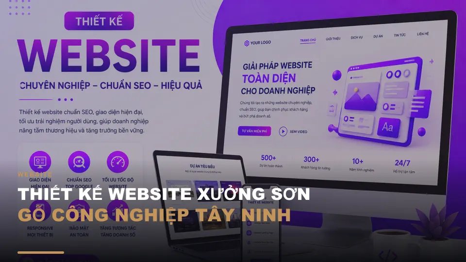 Thiết kế website xưởng sơn gỗ công nghiệp tây ninh