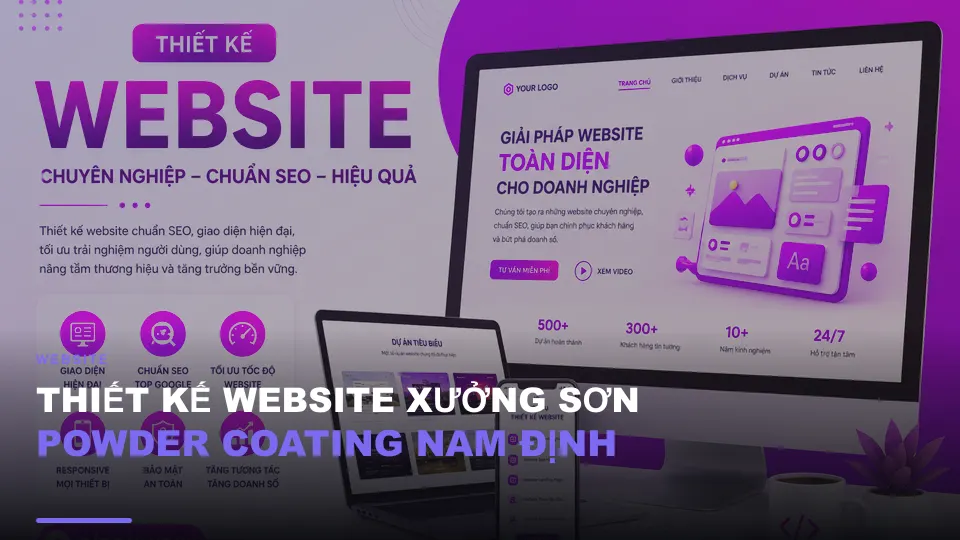 Thiết kế website xưởng sơn powder coating nam định