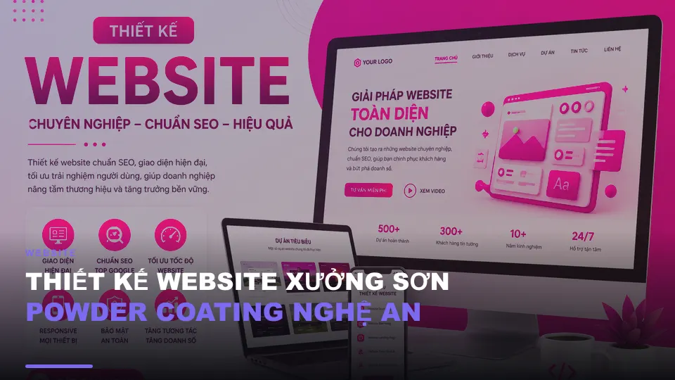 Thiết kế website xưởng sơn powder coating nghệ an