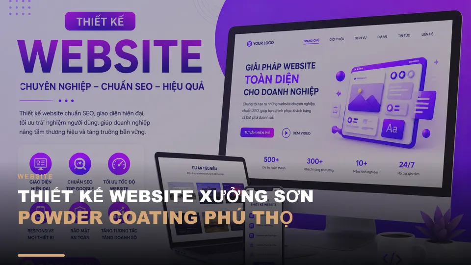 Thiết kế website xưởng sơn powder coating phú thọ