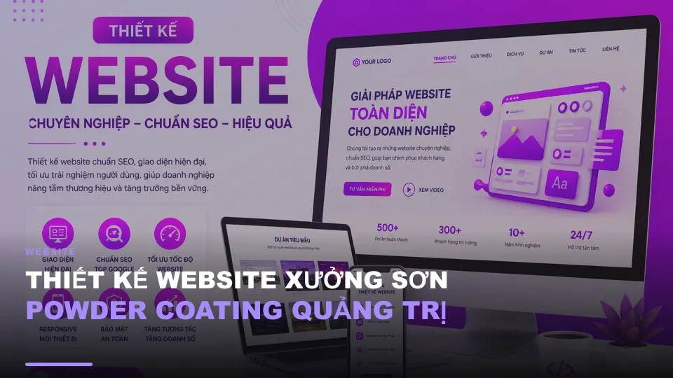 Thiết kế website xưởng sơn powder coating quảng trị