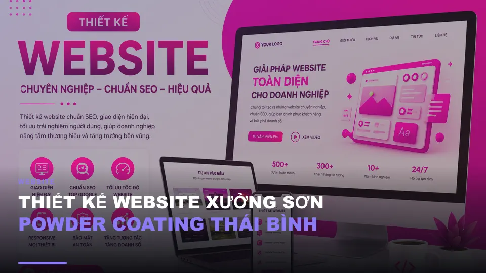 Thiết kế website xưởng sơn powder coating thái bình