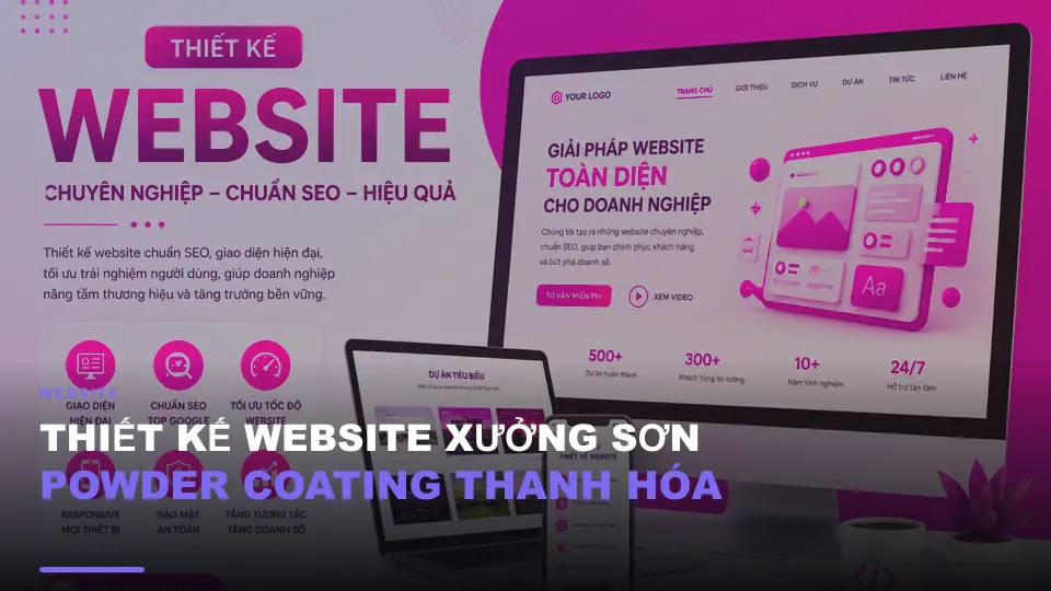 Thiết kế website xưởng sơn powder coating thanh hóa