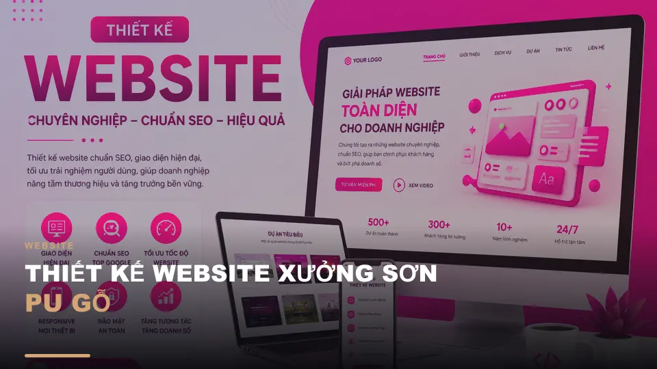 Thiết kế website xưởng sơn pu gỗ