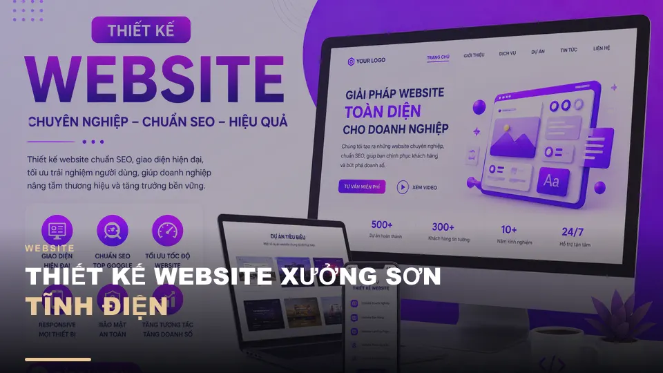 Thiết kế website xưởng sơn tĩnh điện