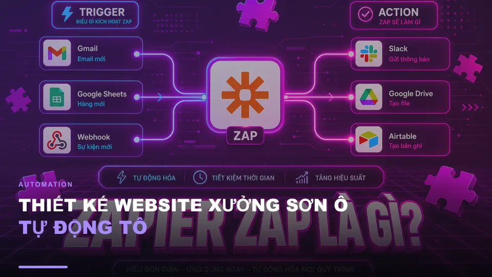 Thiết kế website xưởng sơn tự động ô tô