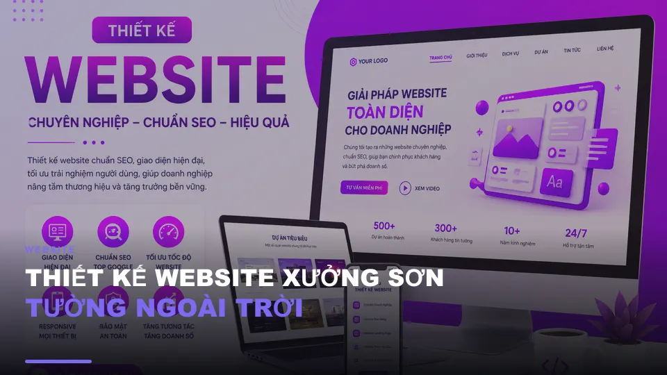 Thiết kế website xưởng sơn tường ngoài trời