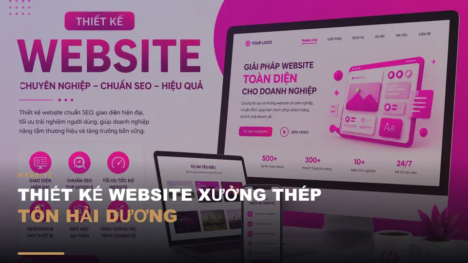 Thiết kế website xưởng thép tôn hải dương