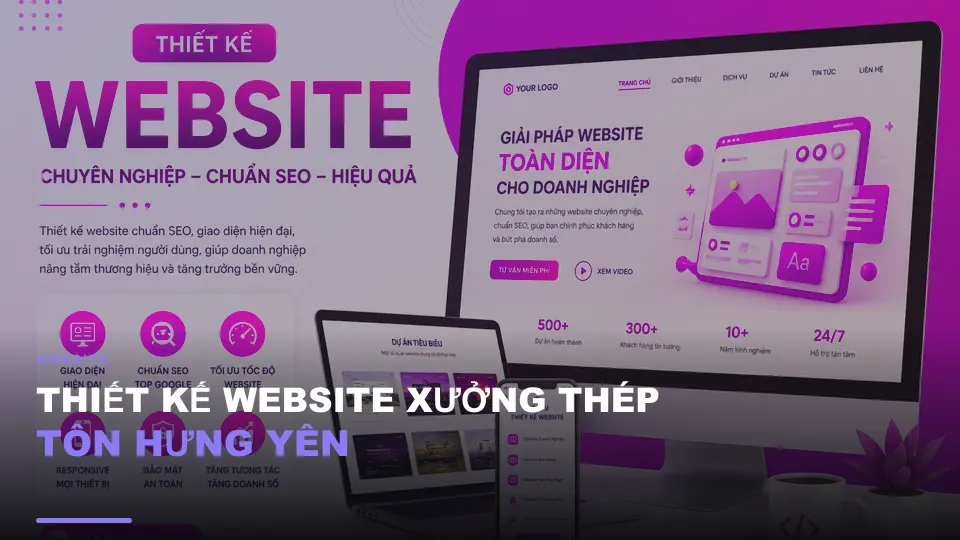 Thiết kế website xưởng thép tôn hưng yên