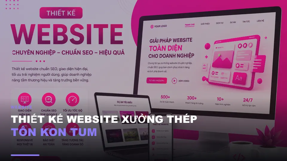 Thiết kế website xưởng thép tôn kon tum