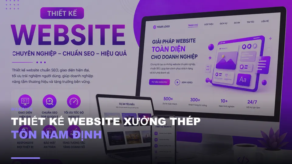 Thiết kế website xưởng thép tôn nam định