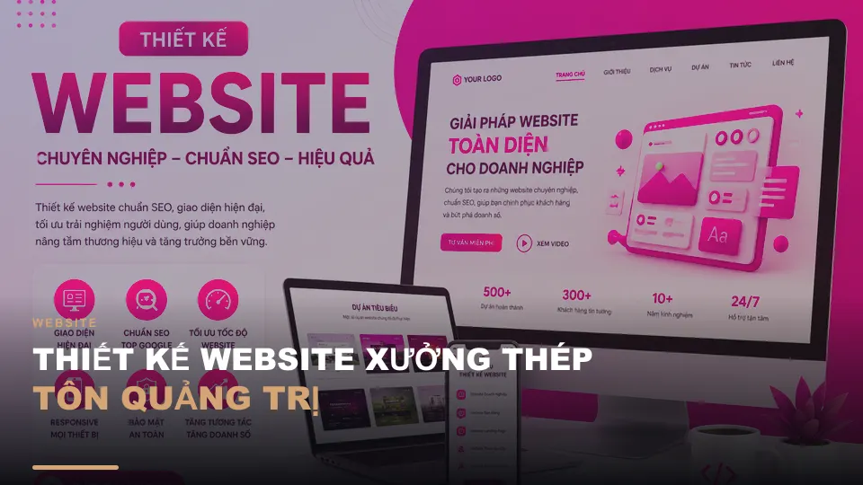 Thiết kế website xưởng thép tôn quảng trị