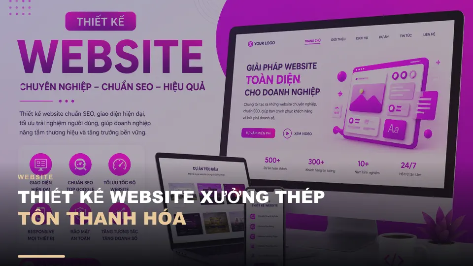 Thiết kế website xưởng thép tôn thanh hóa