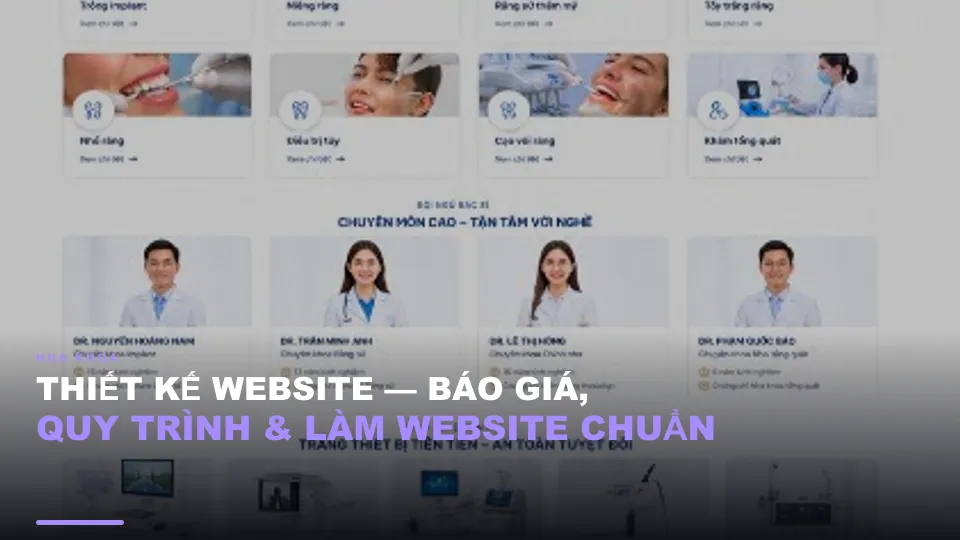 Thiết kế website — báo giá, quy trình & làm website chuẩn seo 2026