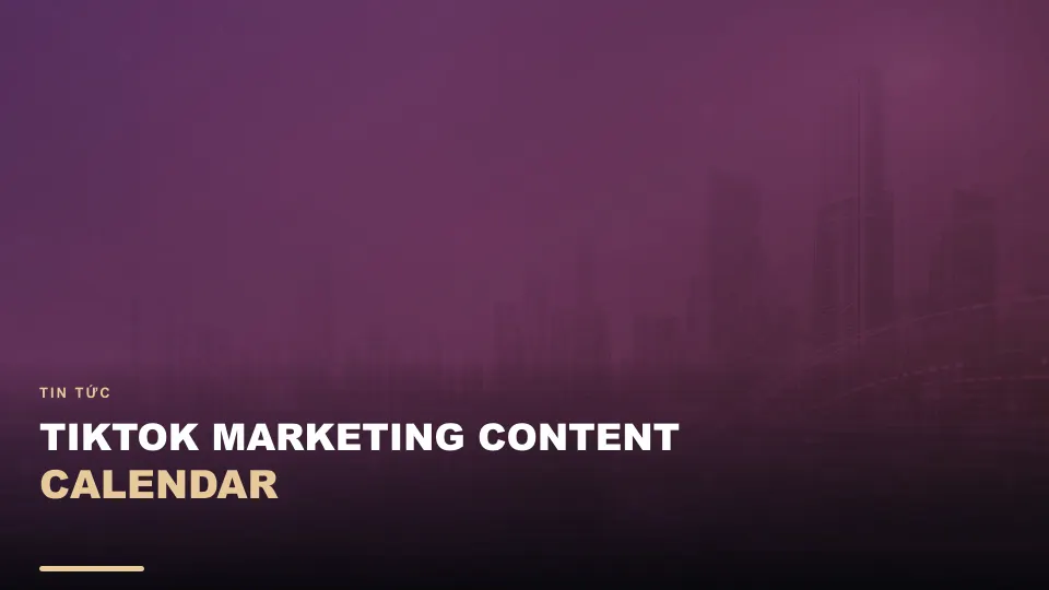 Tiktok marketing content calendar