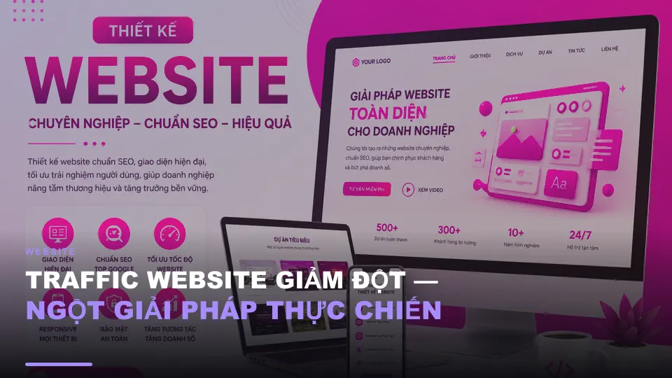 Traffic website giảm đột ngột — giải pháp thực chiến