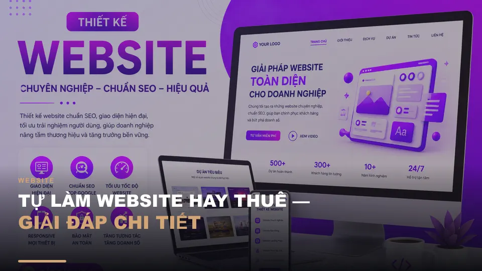Tự làm website hay thuê — giải đáp chi tiết