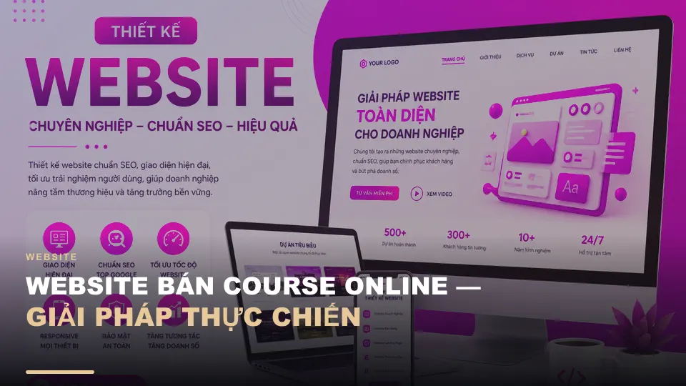 Website bán course online — giải pháp thực chiến
