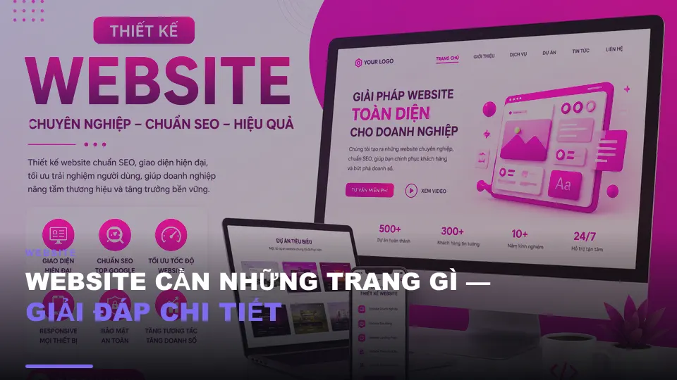 Website cần những trang gì — giải đáp chi tiết