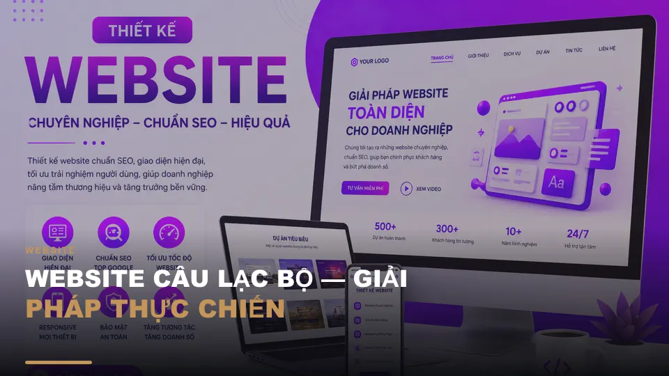 Website câu lạc bộ — giải pháp thực chiến