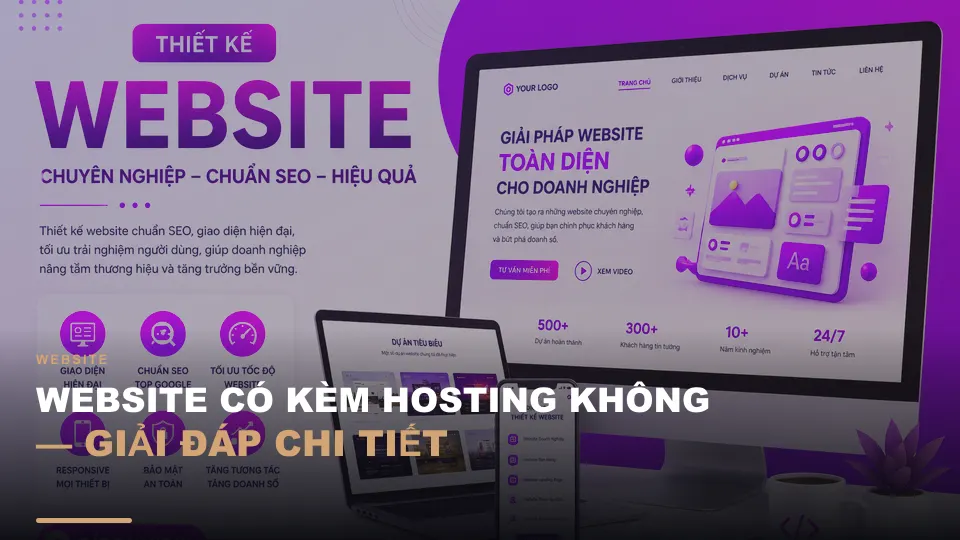 Website có kèm hosting không — giải đáp chi tiết