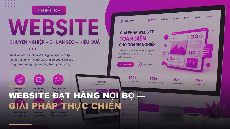 Website đặt hàng nội bộ — giải pháp thực chiến