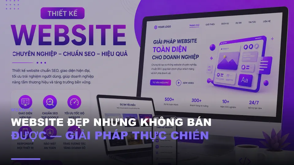 Website đẹp nhưng không bán được — giải pháp thực chiến