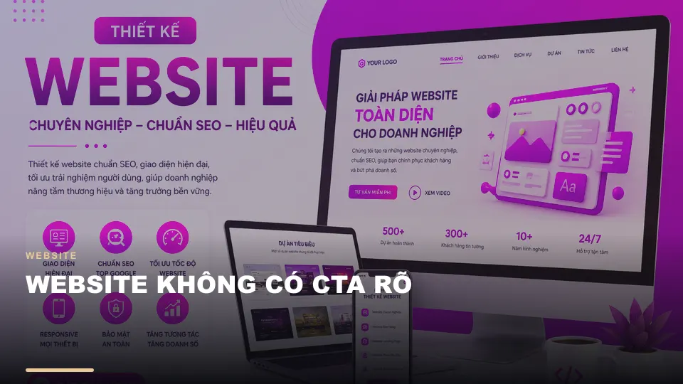 Website không có cta rõ