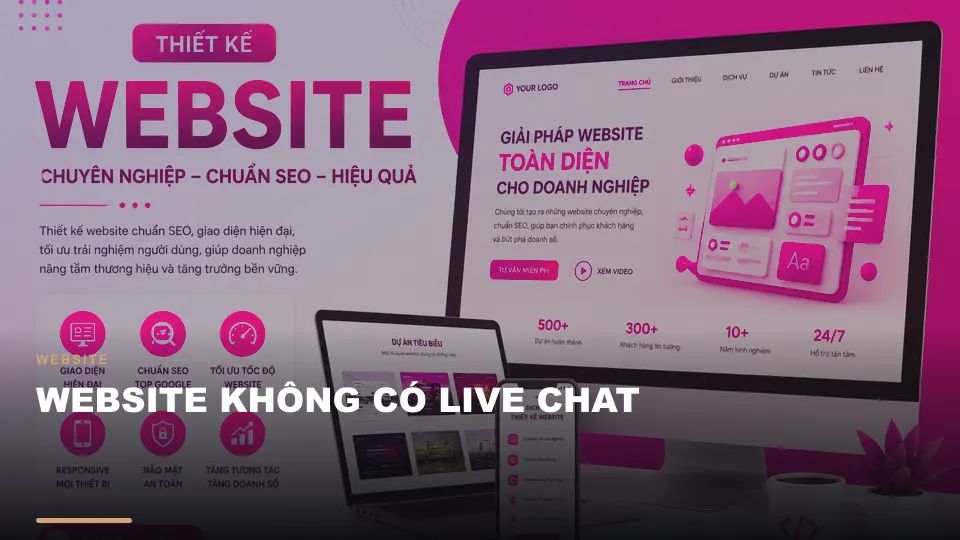 Website không có live chat