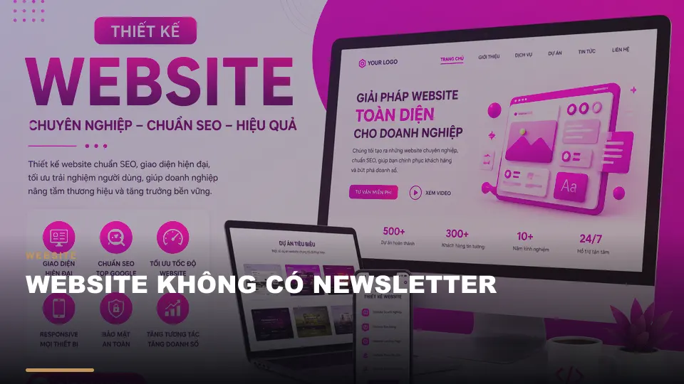 Website không có newsletter