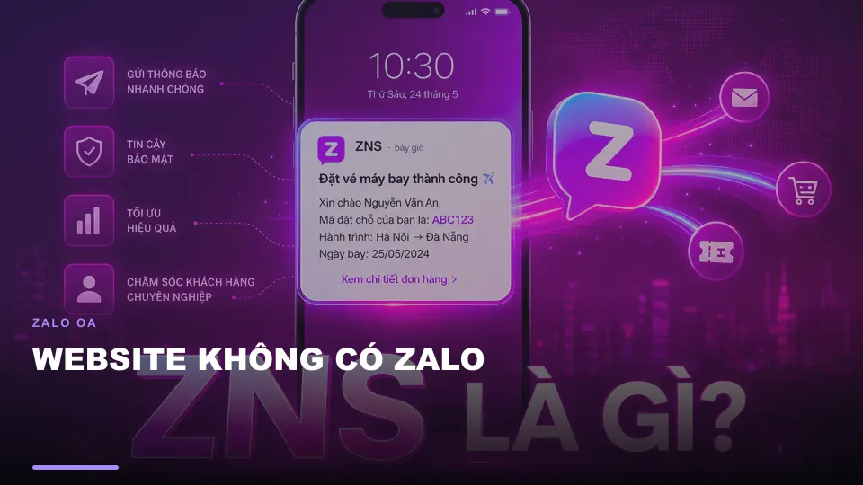 Website không có zalo
