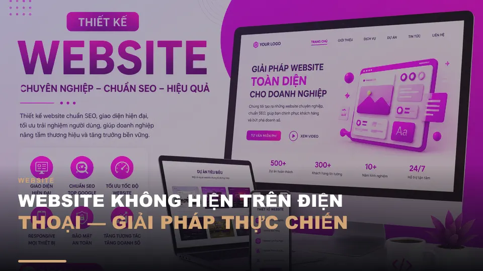 Website không hiện trên điện thoại — giải pháp thực chiến