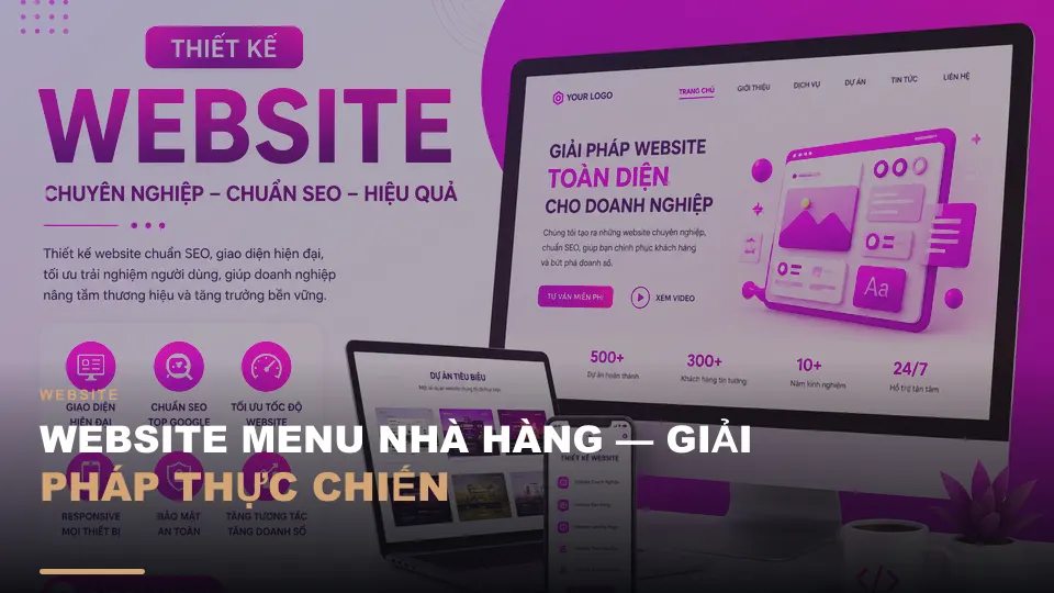 Thiết kế website nhà hàng menu online và QR