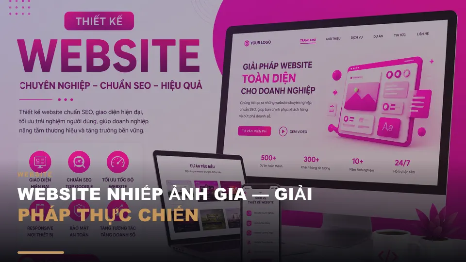 Website nhiếp ảnh gia — giải pháp thực chiến