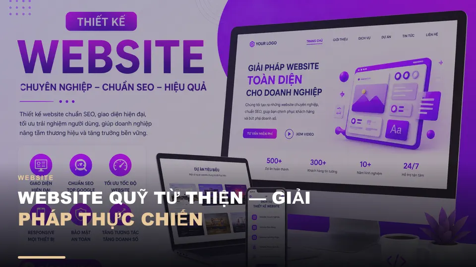 Website quỹ từ thiện — giải pháp thực chiến