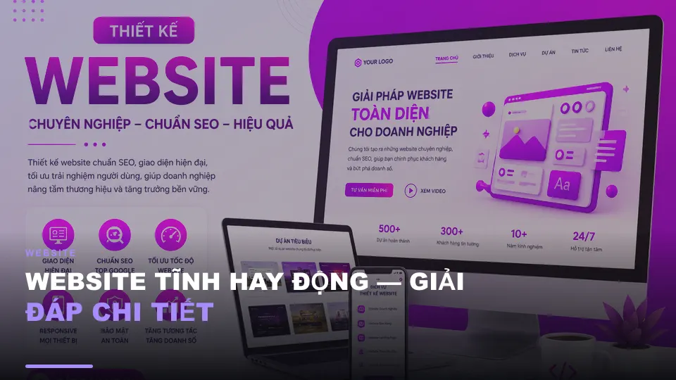 Website tĩnh hay động — giải đáp chi tiết