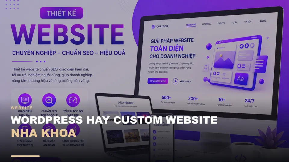 Wordpress hay custom website nha khoa